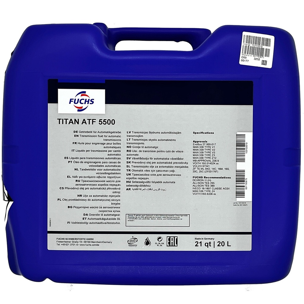 FUCHS TITAN ATF 5500 Can 20L
