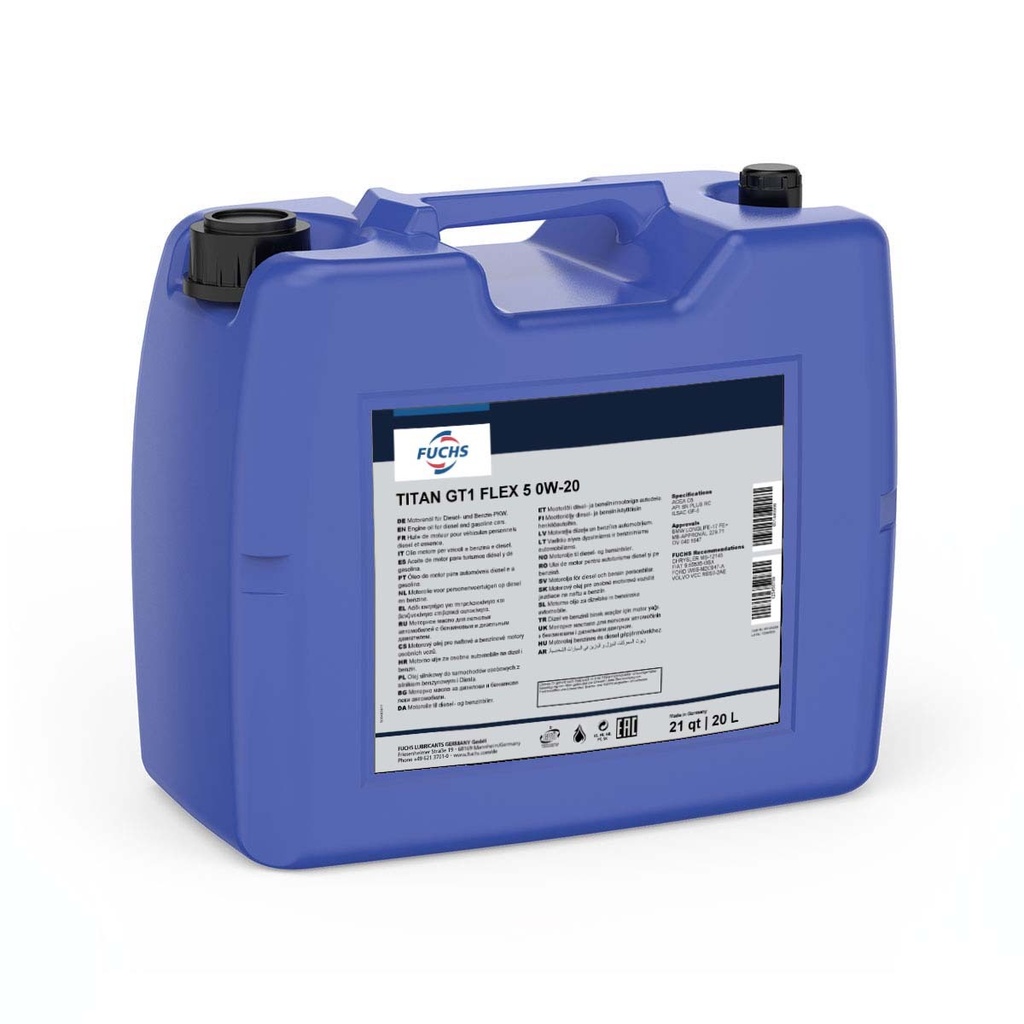 [601446566] FUCHS TITAN GT1 FLEX 5 0W-20 Can 20L