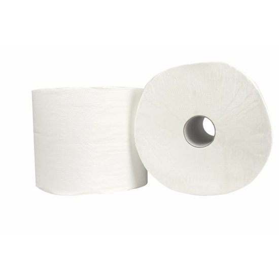 [100038] Poetspapier 2 Rol Wit 2-laags cellulose zwaar 380m x 24cm