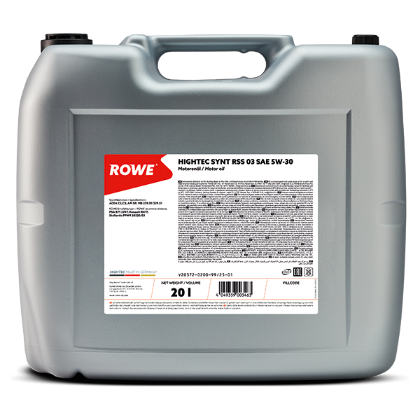 ROWE 20 ltr HIGHTEC SYNT RSS 03 SAE 5W-30 ( Stellantis )
