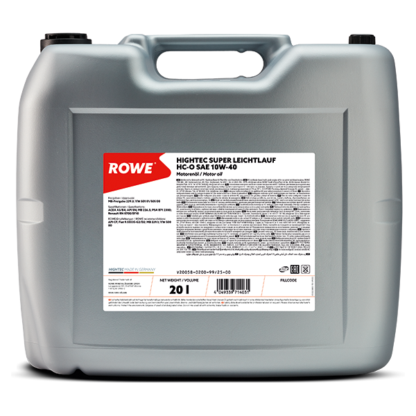 ROWE HIGHTEC SUPER LEICHTLAUF HC-O SAE 10W-40 Can 20L