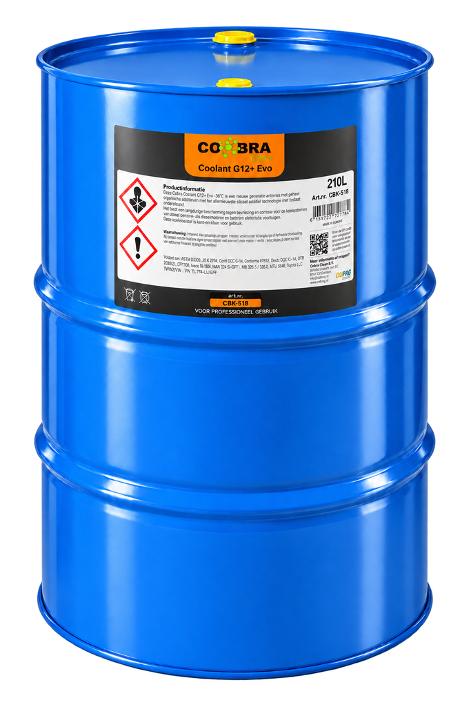 COBRA CLEAN COOLANT  G12+ EVO ROOD 210L