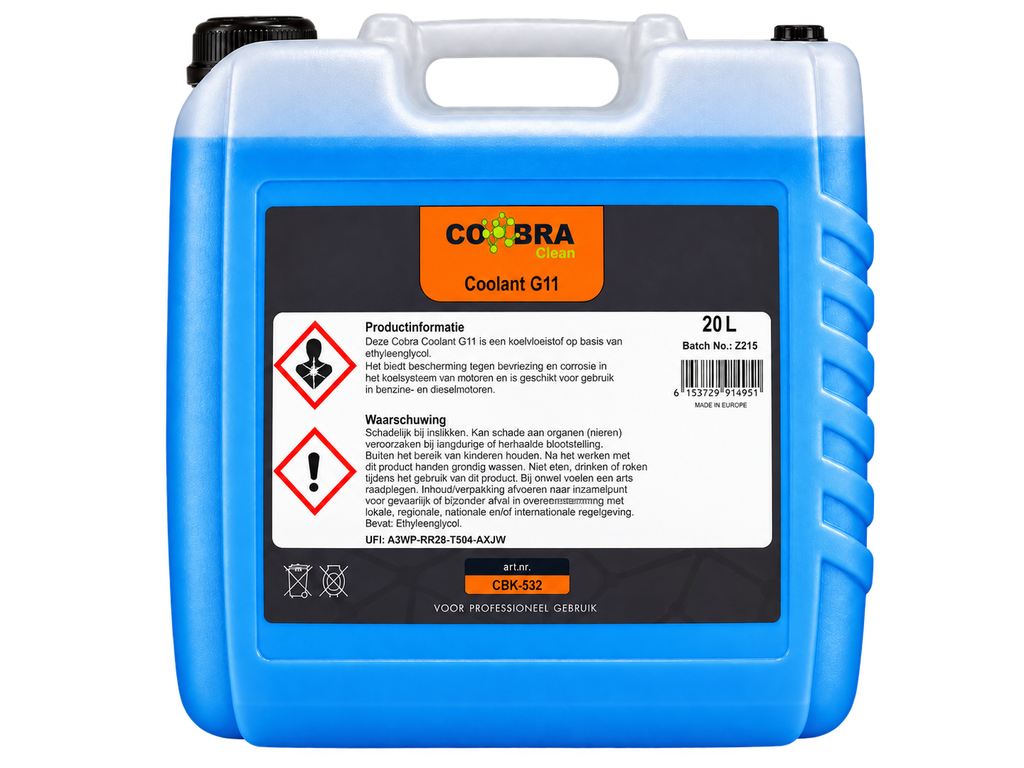 COBRA CLEAN COOLANT G11, 20L BLAUW