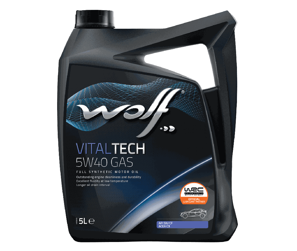 WOLF VITALTECH 5W40 GAS 5L