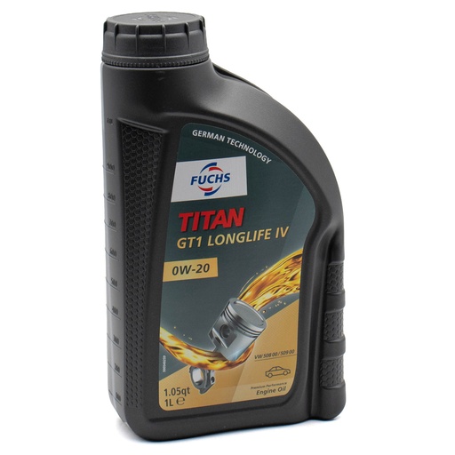 [602008091] FUCHS TITAN GT1 LONGLIFE IV 0W-20 5L (Uit doos van 3) 