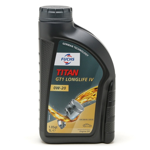 [602008305] FUCHS TITAN GT1 LONGLIFE IV 0W-20 1L (Uit doos van 12) 