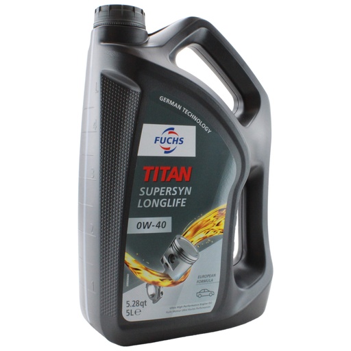 [602010773] FUCHS TITAN SUPERSYN LONGLIFE 0W-40 5L (Uit doos van 3) 