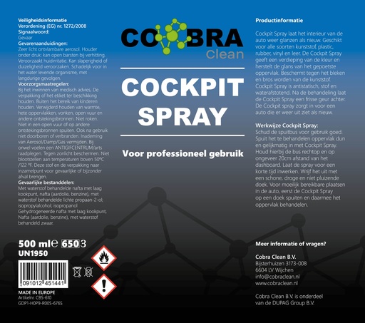 [CBS-610] Cockpit Spray 500ML 