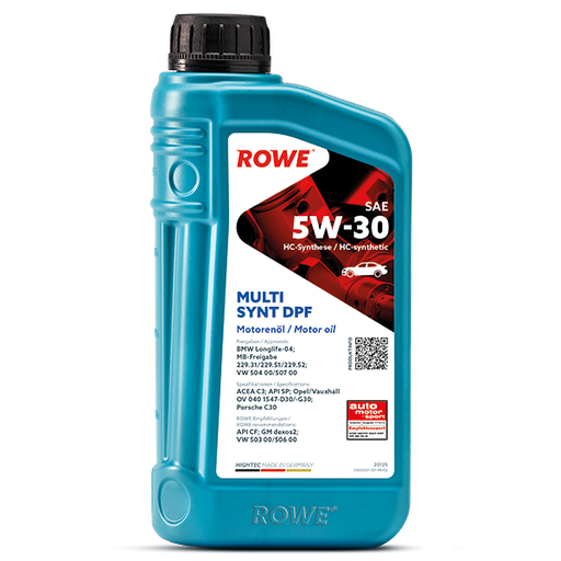 [20125-0010-99] ROWE HIGHTEC MULTI SYNT DPF SAE 5W-30 1L (Uit doos van 12)